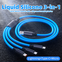 Cable de Carga Multifunción Micro USB para Teléfono Móvil, Cable USB 3 en 1 para Xiaomi, Samsung, Huawei, Cable de Carga Súper Rápida de 120w