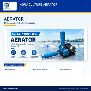 Souffleur Roots 0,75 kW-250 kW pour l'aération des étangs <span class=keywords><strong>d</strong></span>'aquaculture (poissons et crevettes) et l'apport <span class=keywords><strong>d</strong></span>'oxygène - Product Image 3