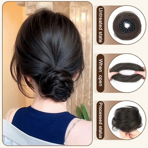 Doremi Perruque Chignon Nid d'Oiseau 10cm, Accessoire Réglable pour Cheveux Raides, pour Femmes, Coiffure de Mariage - Product Image 3