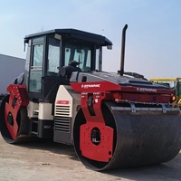 Rouleau vibratoire à double tambour Dynapac CC522 d'occasion, 11,8T, équipement de compactage d'asphalte avec moteur diesel turbocompressé et pompe
