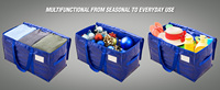 Sac de rangement portable et étanche pour vêtements, grand sac en plastique tissé laminé pour le déménagement et l'organisation de la garde-robe