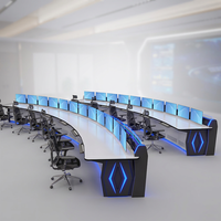 Console de salle de contrôle pour opérateur, poste de travail, console NOC, tables de salle de contrôle, mobilier technique