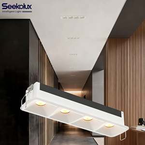 Lumières de grille COB à vente chaude, éclairage linéaire LED, downlight 5W*4, optique de réflecteur de lentille, DC 36V pour couloir, magasin, bureau, lumière de grille moderne - Product Image 1