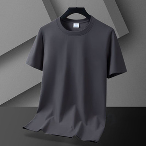 T-shirt Estiva da Uomo Personalizzata, <span class=keywords><strong>Nuova</strong></span> Collezione, Tinta Unita, Girocollo, Vestibilità Ampia, Casual, 100% Poliestere, in Jersey Lavato, Anti-Piega, a Manica Corta - Product Image 2