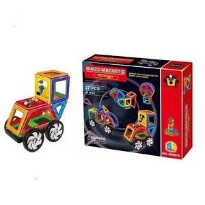 Vente en gros 27 pièces de tuiles éducatives en plastique blocs de construction bricolage jeu de blocs pour les enfants - Product Image 1