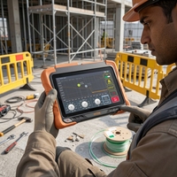 OTDR NK6200 con Pantalla Táctil de 7 Pulgadas, Probador de Fibra Óptica, Reflectómetro Óptico en el Dominio del Tiempo con Medidor de Potencia VFL para Localización de Fallas FTTH