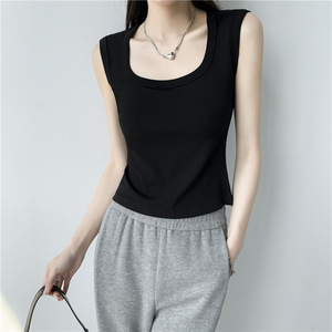 Top da <span class=keywords><strong>donna</strong></span> sexy in maglia a maniche corte con scollo quadrato, vestibilità ampia, taglia unica - Product Image 2