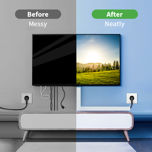 Canalina per Cavi in <span class=keywords><strong>PVC</strong></span> di Alta Qualità - Copertura Autoadesiva per Nascondere i Cavi - Lunghezza Personalizzabile - per Impianti Home Theater - Product Image 5