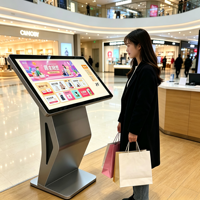 Kiosco de Información Táctil Infrarrojo Tipo K de 43, 50, 55 y 65 Pulgadas con Sistema Android y Pantalla de Alto Brillo para Aplicaciones de Consulta Pública en Interiores