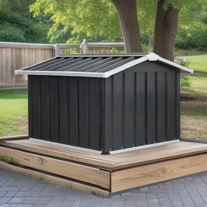 Abri de jardin métallique rectangulaire au design minimaliste, conteneur respirant pour garage et remise - Product Image 2