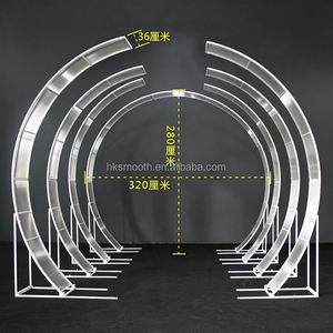 Arco de Entrada LED Circular de Metal con Iluminación RGB para Decoración de Pasillos en Eventos de Boda de Lujo - Product Image 2