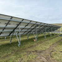 Système de montage au sol solaire en acier revêtu de Zn-Al-Mg économique pour panneaux photovoltaïques en champ ouvert, structure de montage au sol pour utilisation agricole et industrielle