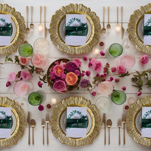 Sottopiatti Decorativi da Matrimonio in Plastica all'Ingrosso 13 Pollici Barriera Corallina Oro Sottopiatti Caricabatterie in Acrilico per Allestimento Tavola - Product Image 6