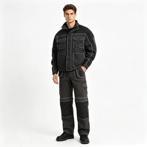 Pantalon de travail en polycoton durable pour hommes, poches amovibles, boutons en laiton, fermeture éclair <span class=keywords><strong>SBS</strong></span> - Product Image 3