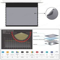 Écran de projection motorisé encastré au plafond 2026 MAX de haute qualité/CLR, 120 pouces, 4K, gris cristal, électrique, escamotable