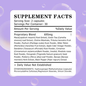 קפסולות ניקוי לאספקת מפעל OEM לניהול משקל, חילוף חומרים של שומן, תה ירוק ואבקת שן הארי, קפסולות צמחיות להרזיה - Product Image 2