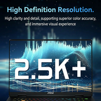 Ordinateur portable de jeu MSI Vector 18 Ryzen 9 9955HX RTX50 Series 18 pouces QHD+ 2.5K 240Hz à taux de rafraîchissement élevé