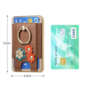 Tarjetero Magnético con Diseño de Flor Tridimensional Electrochapado y Anillo para iPhone, en Cuero PU - Product Image 4