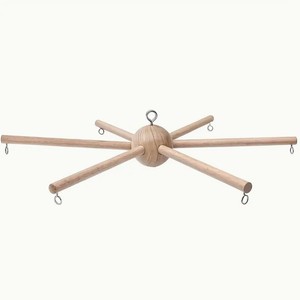 Móvil de madera para bebé con pájaros y cuentas para habitaciones infantiles, estilo escandinavo, 15 cm, decoración artesanal de madera maciza, nuevo regalo para bebé - Product Image 4
