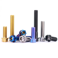 OEM titane Gr2 Gr5 or bleu noir couleur anodisé métrique gros filetage Torx tête hexagonale bride boulon