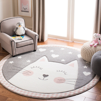 Tapis rond Heimbach Majestic Unicorn Royal pour enfants, en polyester rose, tapis en plastique pour filles, pour utilisation en extérieur et sur la plage