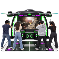 Permainan Tembak VR 4 Pemain untuk Pusat Permainan, Pusat Hiburan Keluarga, Arena Hiburan Dalam Ruangan, Simulator Senjata Realitas Virtual