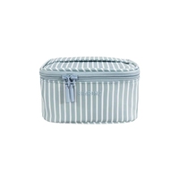 Trousse de Maquillage de Voyage en Polyester avec Grande Fermeture Éclair, Poignée Souple, Organisateur de Cosmétiques, Porte-Pinceaux, Pochette de Rangement Portable