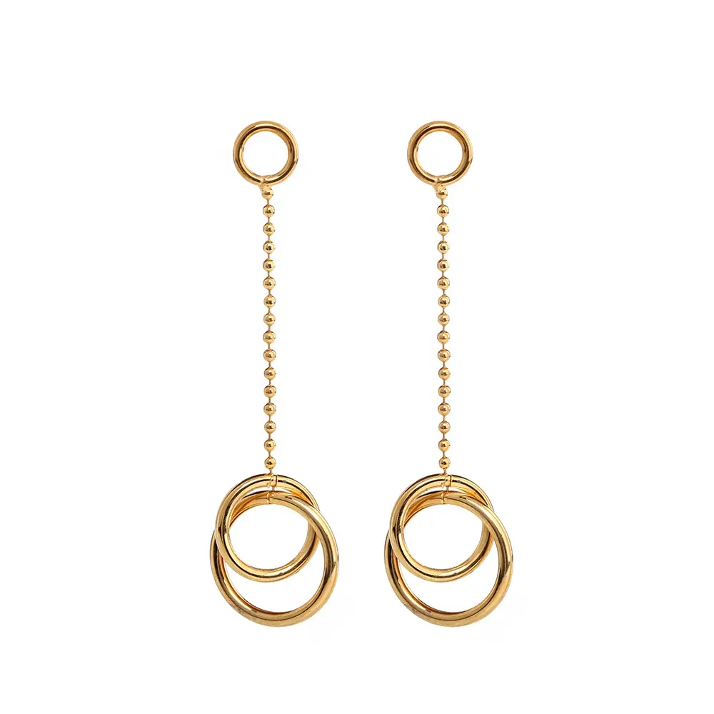 Женские Модные крупные серьги-кольца из искусственного золота диаметром 29 мм