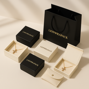 Эко-настраиваемая Магнитная коробка для украшений | Биоразлагаемая бумажная подарочная упаковка для ожерелья, кольца, серьги - Product Image 5