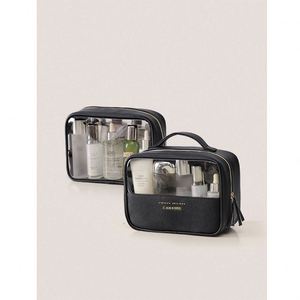 Fashion Clear PVC Cosmetic Pouch Cases Travel <b>Waterproof</b> Transparent Frosted Makeup <b>Bag</b> Toiletry Wash <b>Bag</b> PU PVC Cosmetic <b>Bag</b> - Product Image 4