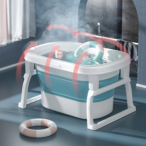 Diseño europeo <span class=keywords><strong>Soporte</strong></span> OEM Sensible a la temperatura Plegable profundo Accesorios de baño <span class=keywords><strong>para</strong></span> bebés <span class=keywords><strong>Bañera</strong></span> <span class=keywords><strong>para</strong></span> bebés <span class=keywords><strong>con</strong></span> <span class=keywords><strong>soporte</strong></span> - Product Image 1