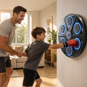 Entraîneur de boxe électronique avec écran LED, suivi des données, synchronisation musicale, cible de boxe, installation sans perçage, tapis de fitness intelligent RGB - Product Image 4