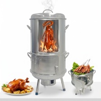 Machine à Griller Verticale Commerciale au Charbon de Bois en Acier Inoxydable Moderne 0,7 mm pour Restaurants, Vente en Gros