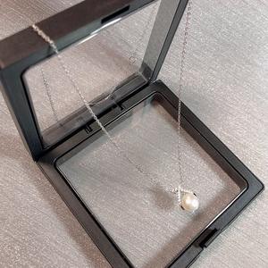 Collier en argent sterling S925 avec pendentif en forme de bouton de fée, perle d'eau douce baroque, diamant rose en forme d'étoile pour clavicule - Product Image 2