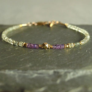 Haute Qualité Dainty Pastèque Tourmaline Bracelet À La Main Guérison Cristal Bijoux Non Ternir Bijoux Bracelet En Pierre Naturelle - Product Image 1