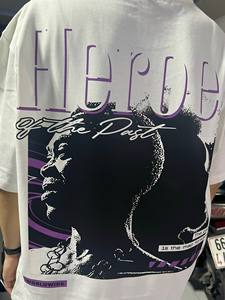 เสื้อยืดผ้าฝ้าย100% สำหรับผู้ชายโอเวอร์ไซส์ล้างได้โอเวอร์ไซส์ - Product Image 2