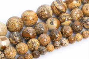 Cuentas Redondas Lisas de Jaspe Natural de 15 Pulgadas para Joyería como Pulseras y Tobilleras para Mujer, 1 Hilo Completo de Gemas - Product Image 3