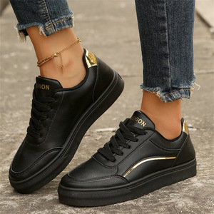 Nouvelles baskets basses blanches pour femmes, style <span class=keywords><strong>japonais</strong></span> et coréen, polyvalentes, à lacets, avec empiècements en cuir, semelle épaisse, respirantes, pour l'été, pour le sport et le quotidien, modèle transfrontalier - Product Image 3