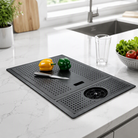 Évier de cuisine rectangulaire en acier inoxydable 304 fait main, à encastrer, à un trou, pour camping-car et bar