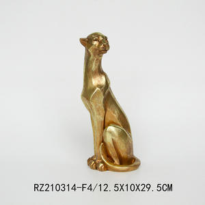 Vente en gros de sculpture de <span class=keywords><strong>panthère</strong></span> <span class=keywords><strong>noire</strong></span> de luxe personnalisée Sculpture de table décorative en résine Statue de léopard Figurine à motif animal - Product Image 6