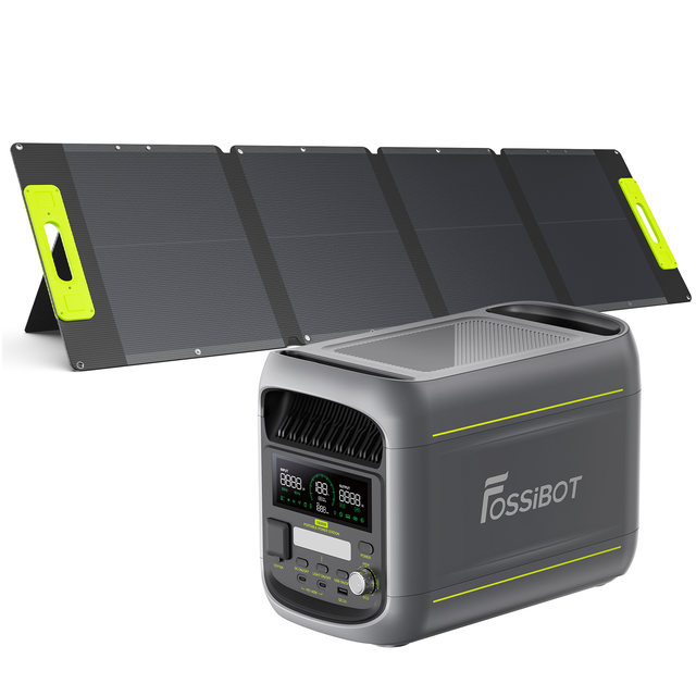 FOSSiBOT F1800 Portable Power Station 1800W 1024Wh LiFePO4 Long Lasting with SP110 Solar Panel for Multi Use Off Grid Home
