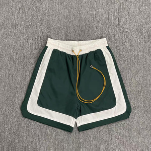 High Quality Men's Gym Shorts Custom Casual <strong>Mid</strong> Waist Bermuda Shorts Double <strong>Layers</strong> Elastic Breathable Mesh Pockets - Product Image 2