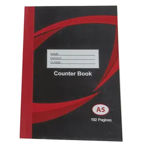 Wholesale factory price Book Counter A4 A5 A6 Note Book with Quad& Margin 192 Pages counter book