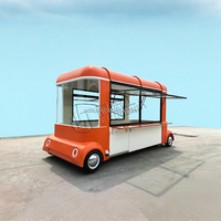 Retro Volledige Keuken Mobiele Ding 220V Pizza Koffie Ijs Hotdog Candy Chips Trailer-Voor Fast Food Toepassingen