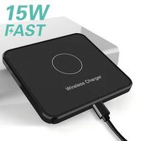Vente flash 2024 - Chargeur sans fil rapide 15W pour mobile, chargeur sans fil carré universel