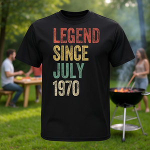 Camiseta Legend Since July 1970, regalo de cumpleaños número 55 para hombres - Product Image 3