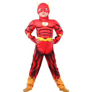 Disfraz de Flash para Niños, Traje Musculoso para Fiesta de Halloween, Cosplay, 8-13 Años, Conjunto de Poliéster - Product Image 2