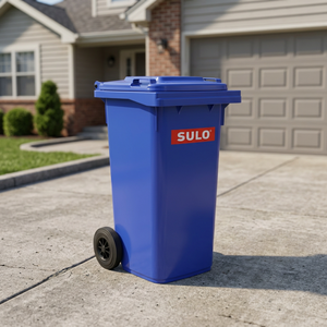 Contenedor de Basura Móvil de HDPE de 120L con Tapas, Azul, Cumple con la Norma EN 840, Gran Capacidad - Product Image 2