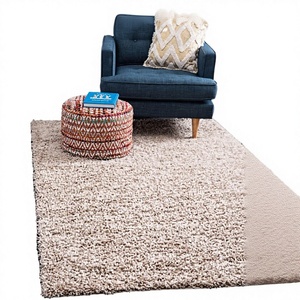 <span class=keywords><strong>Tappeto</strong></span> Moderno Rettangolare 220x300 cm Effetto Lana Spesso, Colore Taupe, in Polipropilene a Pelo Lungo, Resistente alle Macchie, per Soggiorno - Product Image 3