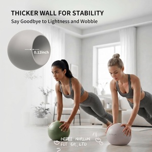 Set <span class=keywords><strong>Pilates</strong></span> all'Ingrosso, Mini Palla da <span class=keywords><strong>Pilates</strong></span> Marrone da 9 Pollici, Piccola Palla in PVC Opaco da 20cm con Logo Personalizzato - Product Image 3